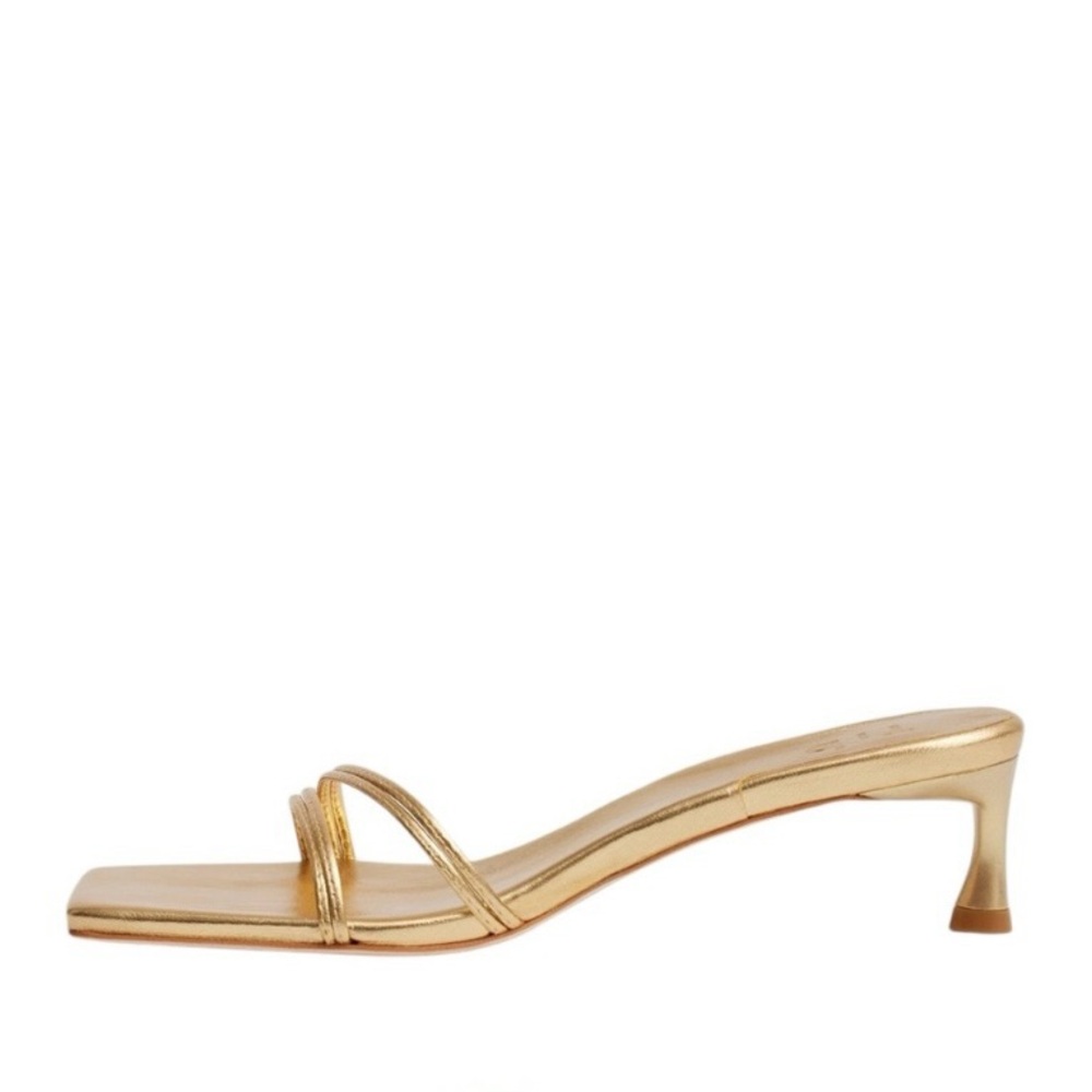 Tibi Naplack Jim Sandals in Gold
